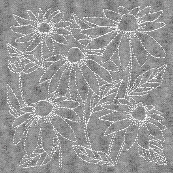Pretty Petals Quilting Square - Coneflowers (Double Run) - Image 5