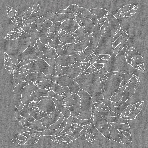 Pretty Petals Quilting Square - Roses (Double Run) - Image 2