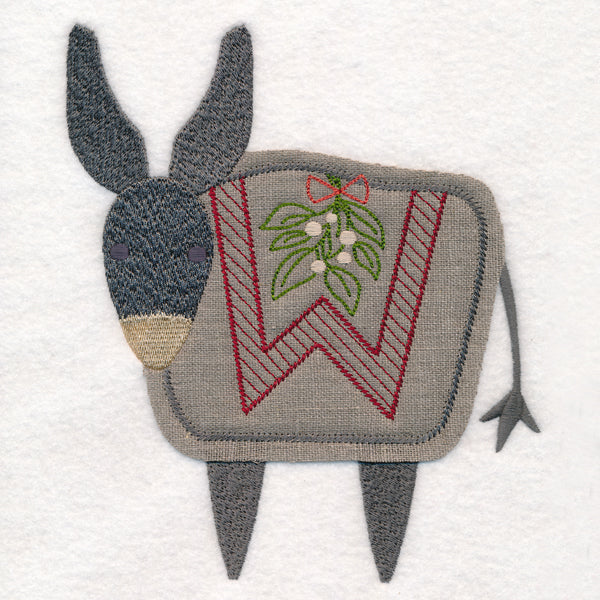 Primitive Christmas Donkey (Crafty Cut Applique) - Image 5