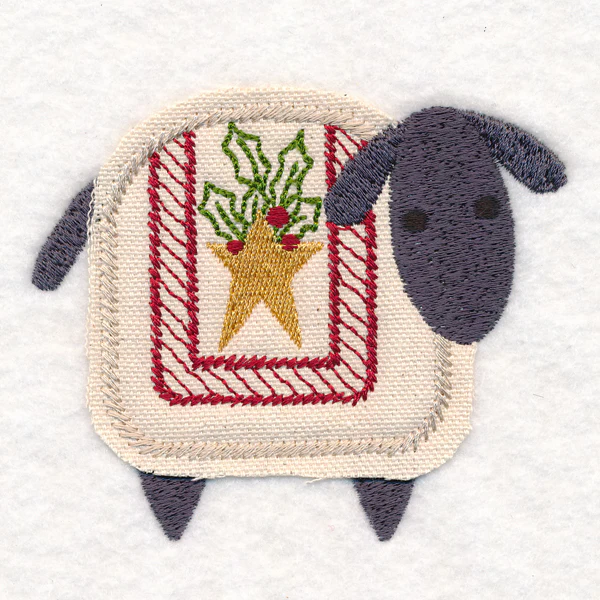Primitive Christmas Lamb (Crafty Cut Applique) - Image 3