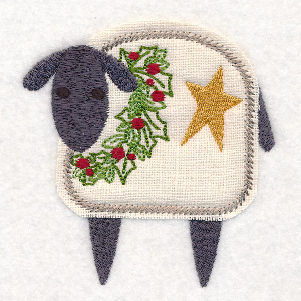 Primitive Christmas Sheep (Crafty Cut Applique) - Image 4