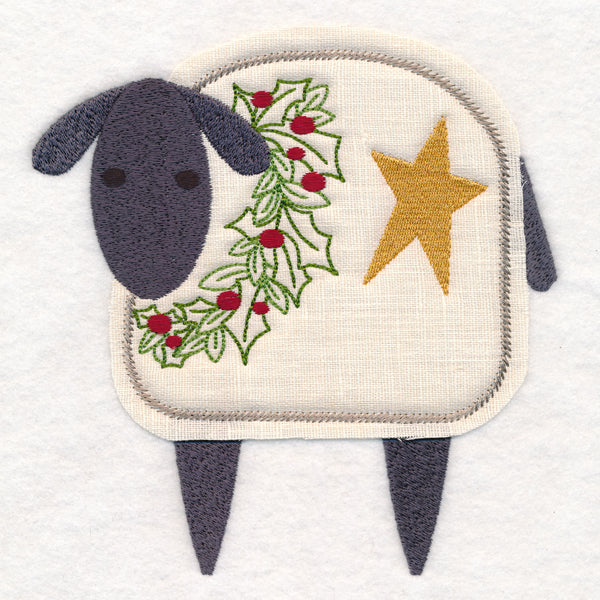 Primitive Christmas Sheep (Crafty Cut Applique) - Image 5