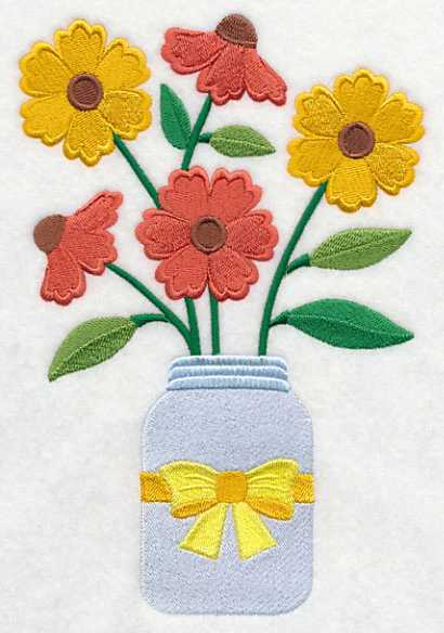 Primitive Helenium in Mason Jar - Image 2