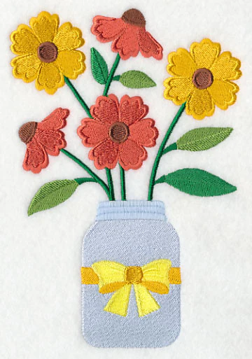 Primitive Helenium in Mason Jar - Image 3