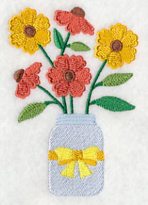 Primitive Helenium in Mason Jar - Image 4