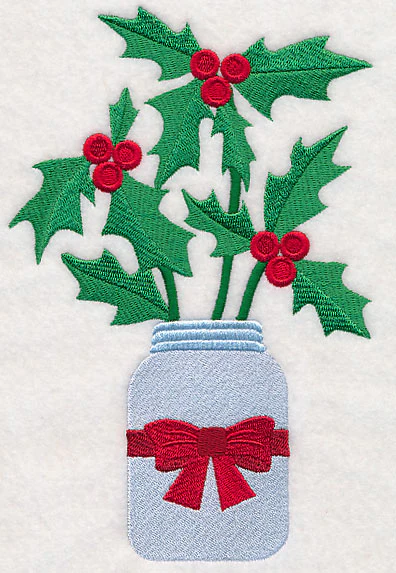 Primitive Holly in Mason Jar - Image 2