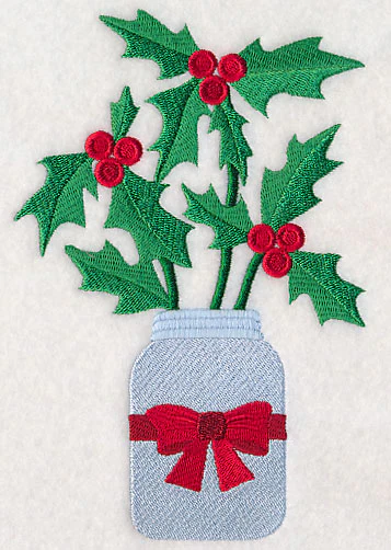 Primitive Holly in Mason Jar - Image 3