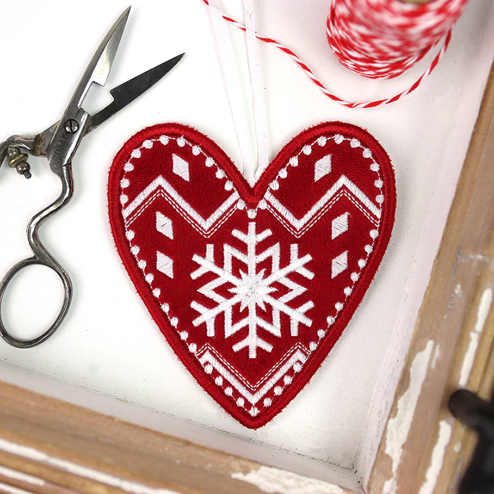 Primitive Nordic Heart Ornament (In-the-Hoop) - Image 2