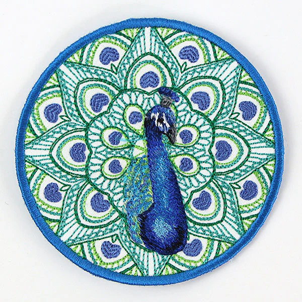 Proud as a Peacock Coaster (In-the-Hoop) - Image 3