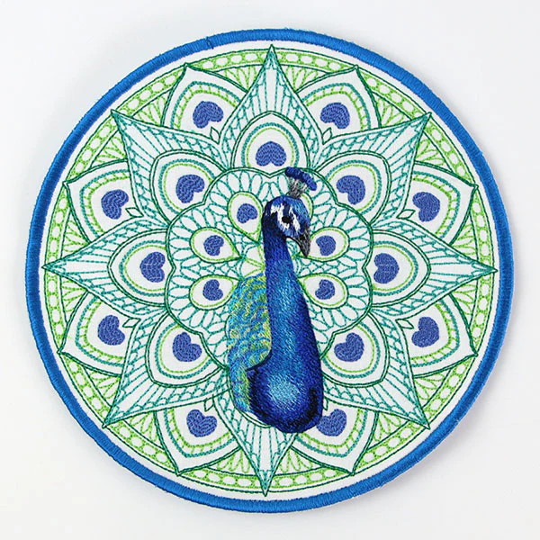 Proud as a Peacock Trivet (In-the-Hoop)