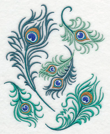 Proud Peacock Feather Collage - Image 3