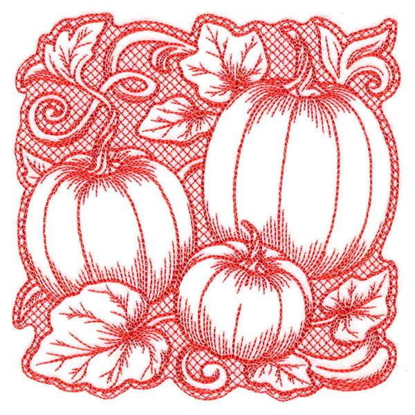 Pumpkin Patch in Autumn Square (Trapunto) - Image 7