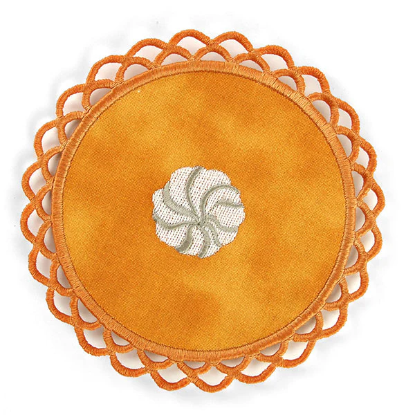 Pumpkin Pie with Whipped Cream Coaster (In-the-Hoop) - Image 5