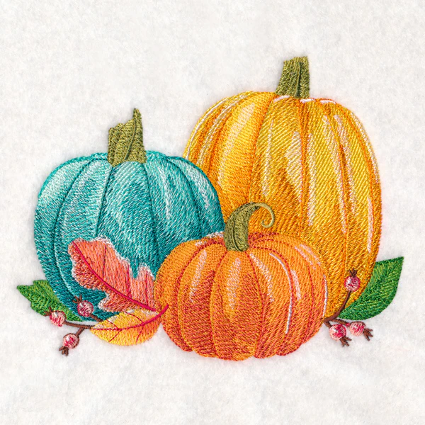 Pumpkin Trio in Watercolor - Image 3