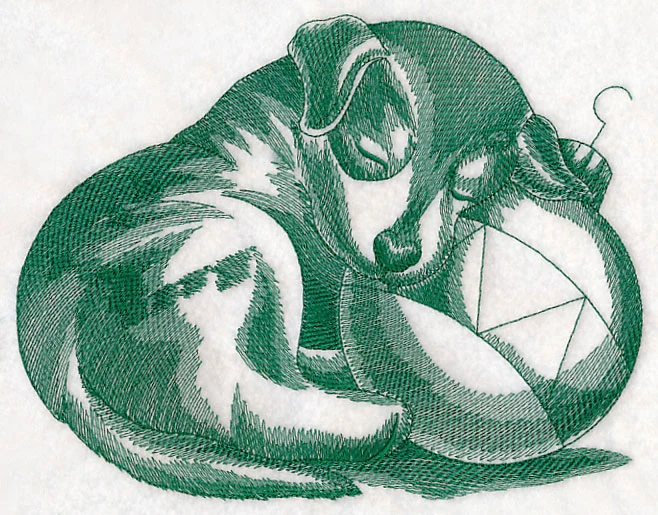 Puppy and Ornament Sketch - Image 5