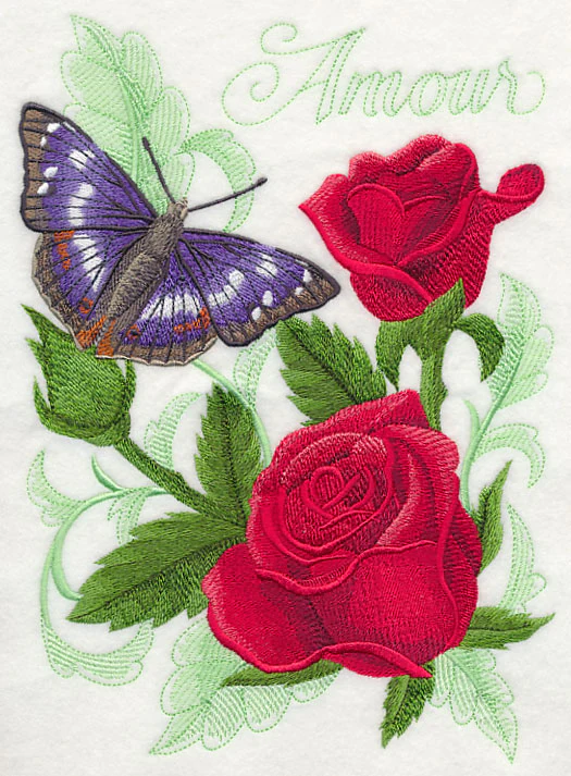 Purple Emperor Butterfly and Roses - Image 4