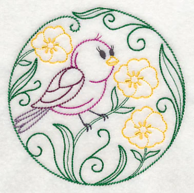 Purple Finch and Buttercups (Vintage) - Image 4