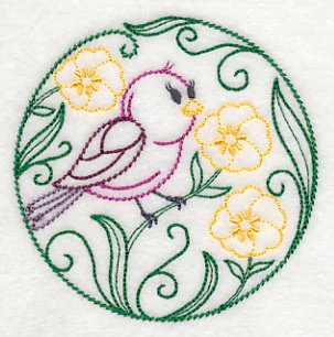 Purple Finch and Buttercups (Vintage) - Image 5