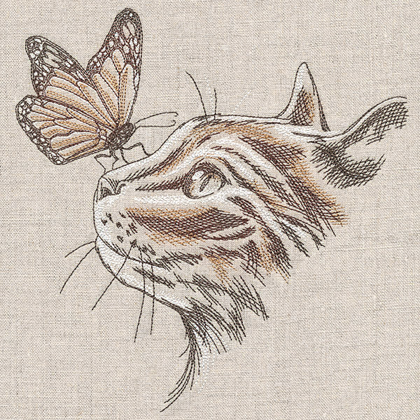 Purr-fectly Poised Monarch & Kitten - Image 11