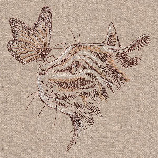 Purr-fectly Poised Monarch & Kitten - Image 9