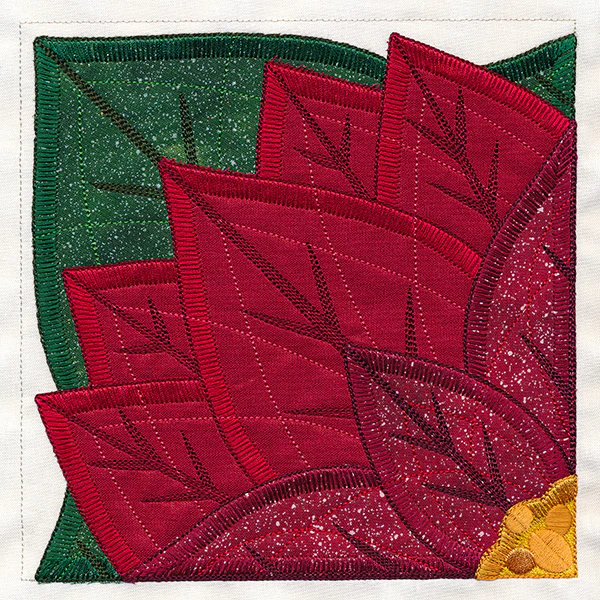 Quarter Poinsettia Flower (Applique) - Image 3