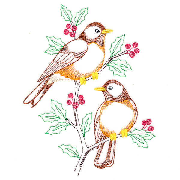Radiant Robins in Branches (Vintage) - Image 2