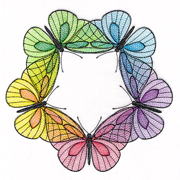 Rainbow Butterfly Wreath - Image 3