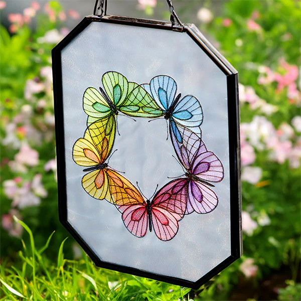 Rainbow Butterfly Wreath - Image 4