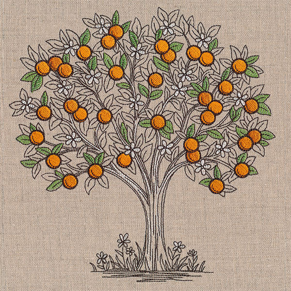 Ready for Harvest Orange Tree Etching - Image 11