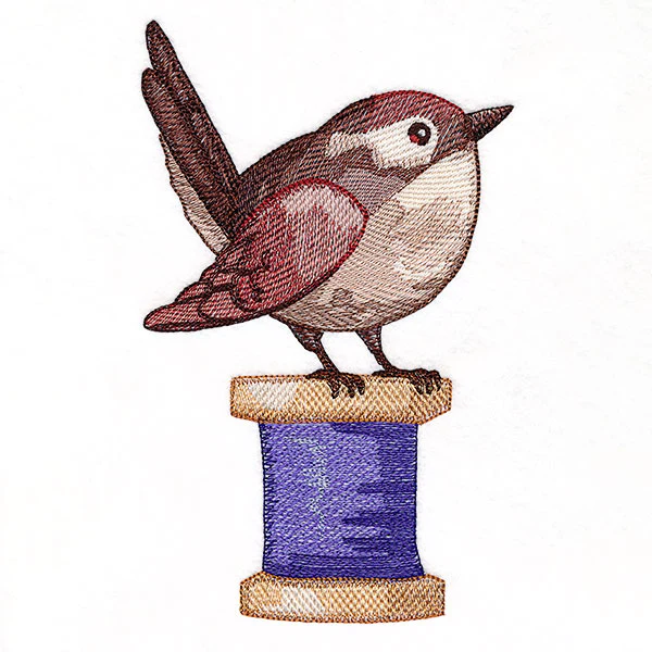 Ready to Craft Thread Spool Wren - Image 2