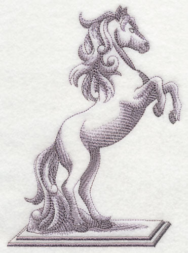 Rearing Horse on Plinth - Image 3