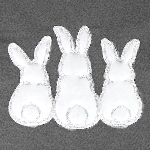 Rearview Bunny Trio (Applique) - Image 3