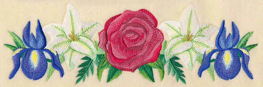 Red White & Bloom Border in Watercolor - Image 5