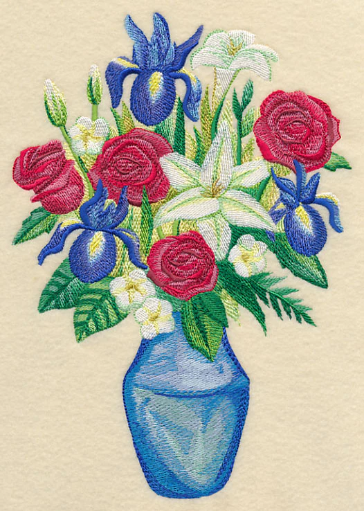 Red White & Bloom Bouquet in Watercolor - Image 5