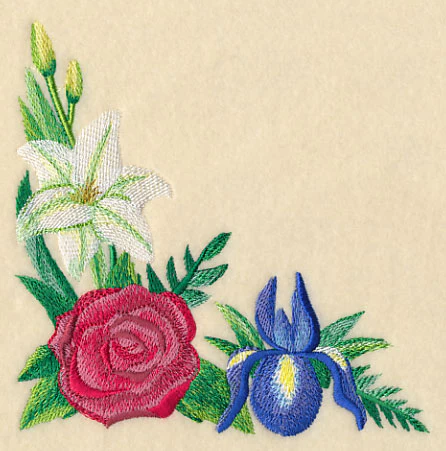 Red White & Bloom Corner in Watercolor - Image 4