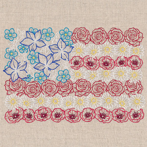 Red White & Bloom Flag