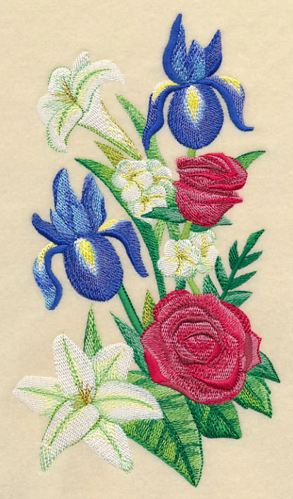 Red White & Bloom Spray in Watercolor - Image 2