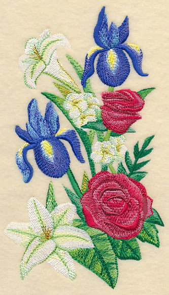 Red White & Bloom Spray in Watercolor - Image 3