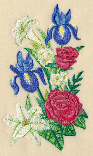 Red White & Bloom Spray in Watercolor - Image 4
