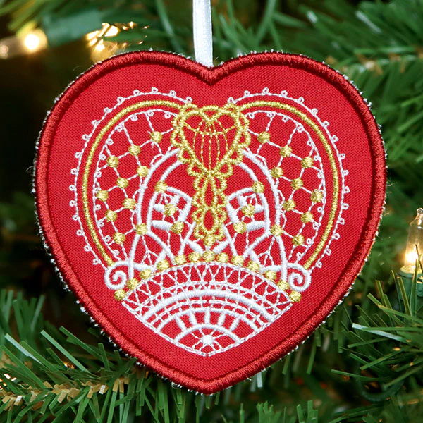 Regal Renaissance Heart Ornament (In-the-Hoop) - Image 2