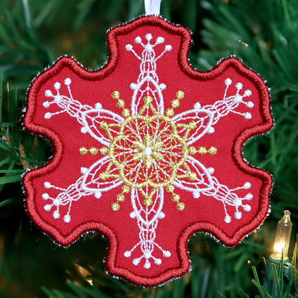 Regal Renaissance Snowflake Ornament (In-the-Hoop) - Image 2