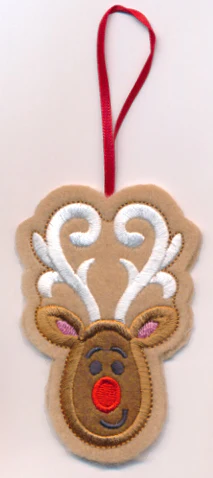 Reindeer Cookie Ornament (In-the-Hoop) - Image 2