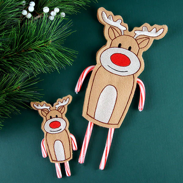 Reindeer Double Candy Cane Holder (In-the-Hoop) - Image 6