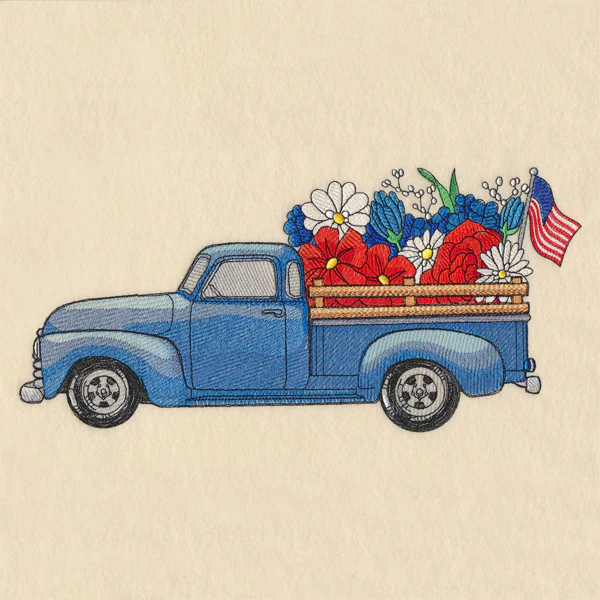 Retro American Blooms Truck - Image 5