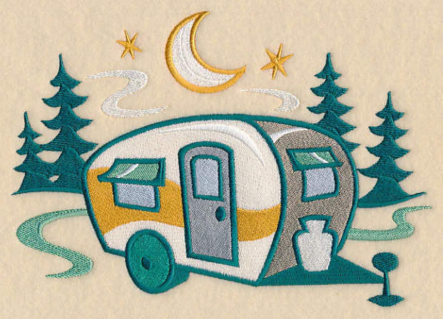 Retro Camping Camper Scene - Image 2