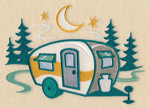 Retro Camping Camper Scene - Image 4