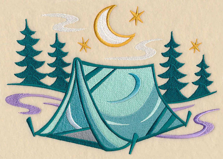 Retro Camping Tent Scene - Image 5