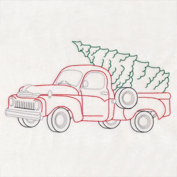 Retro Christmas Truck (Vintage)