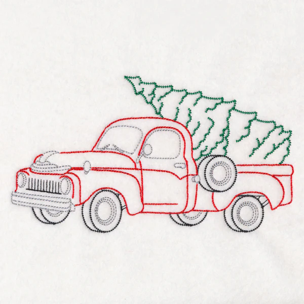 Retro Christmas Truck (Vintage) - Image 3
