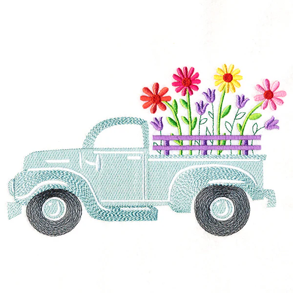 Retro Daisy Flower Truck - Image 2
